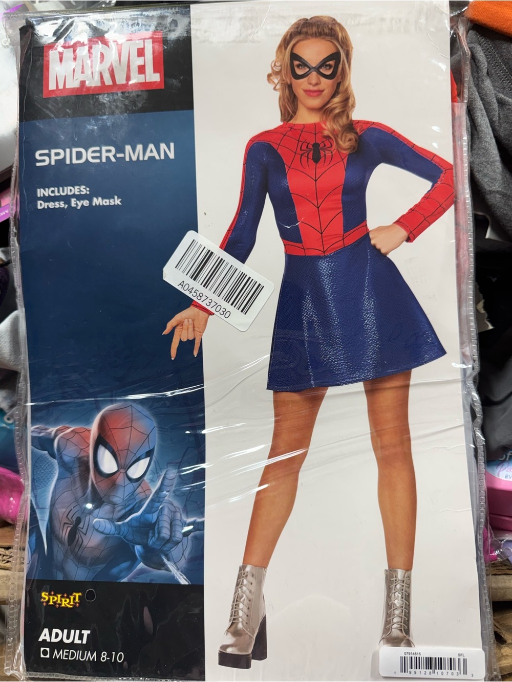 Spirit Halloween Adult Spider-Girl Costume Spider-Man Medium New Long Sleeve